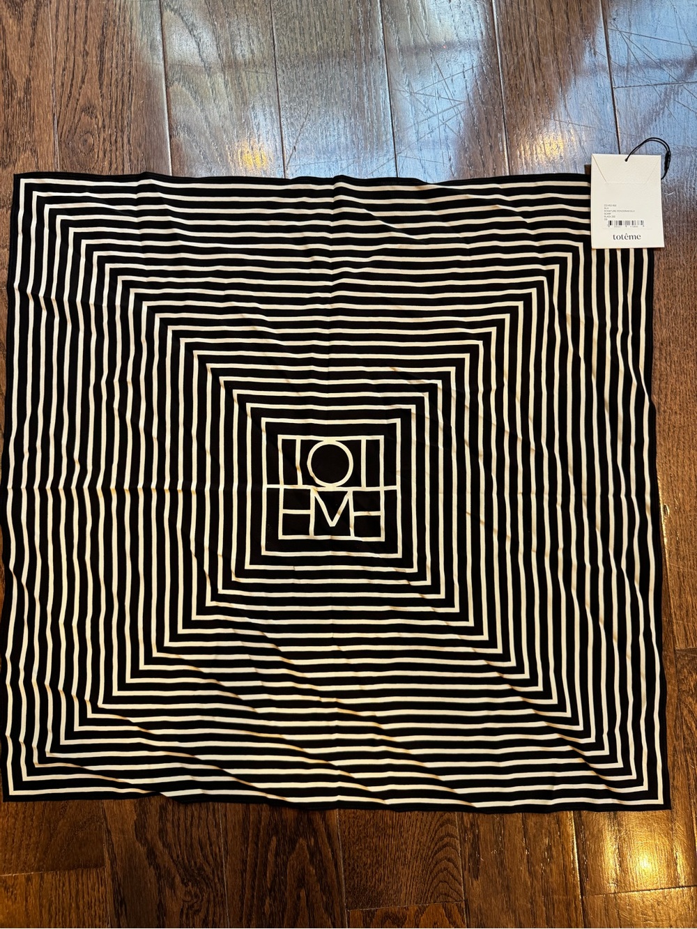Black & White Toteme Striped Scarf